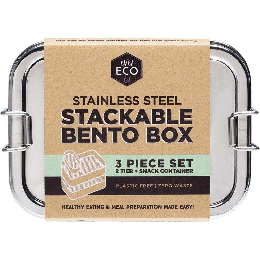 Ever Eco - Stainless Steel Stackable Bento Box 3pc 1200ml
