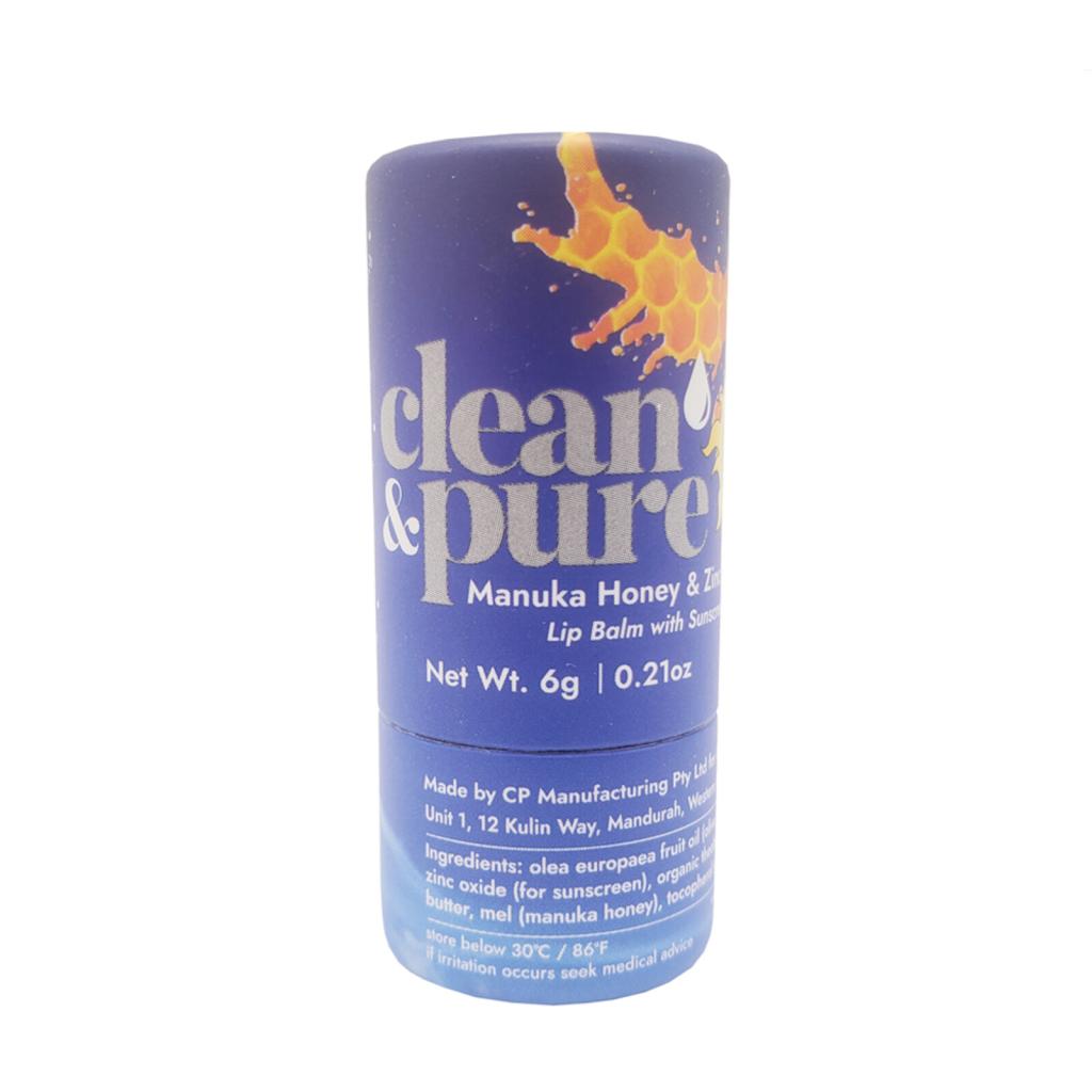 Clean & Pure - Manuka Honey & Zinc Lip Balm SPF15 6g