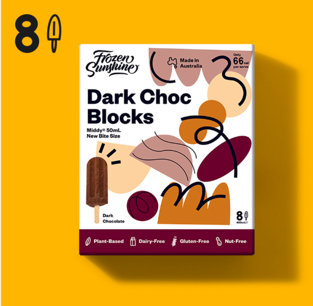 Frozen Sunshine - Dark Chocolate Middy Multipack 8pk 400ml