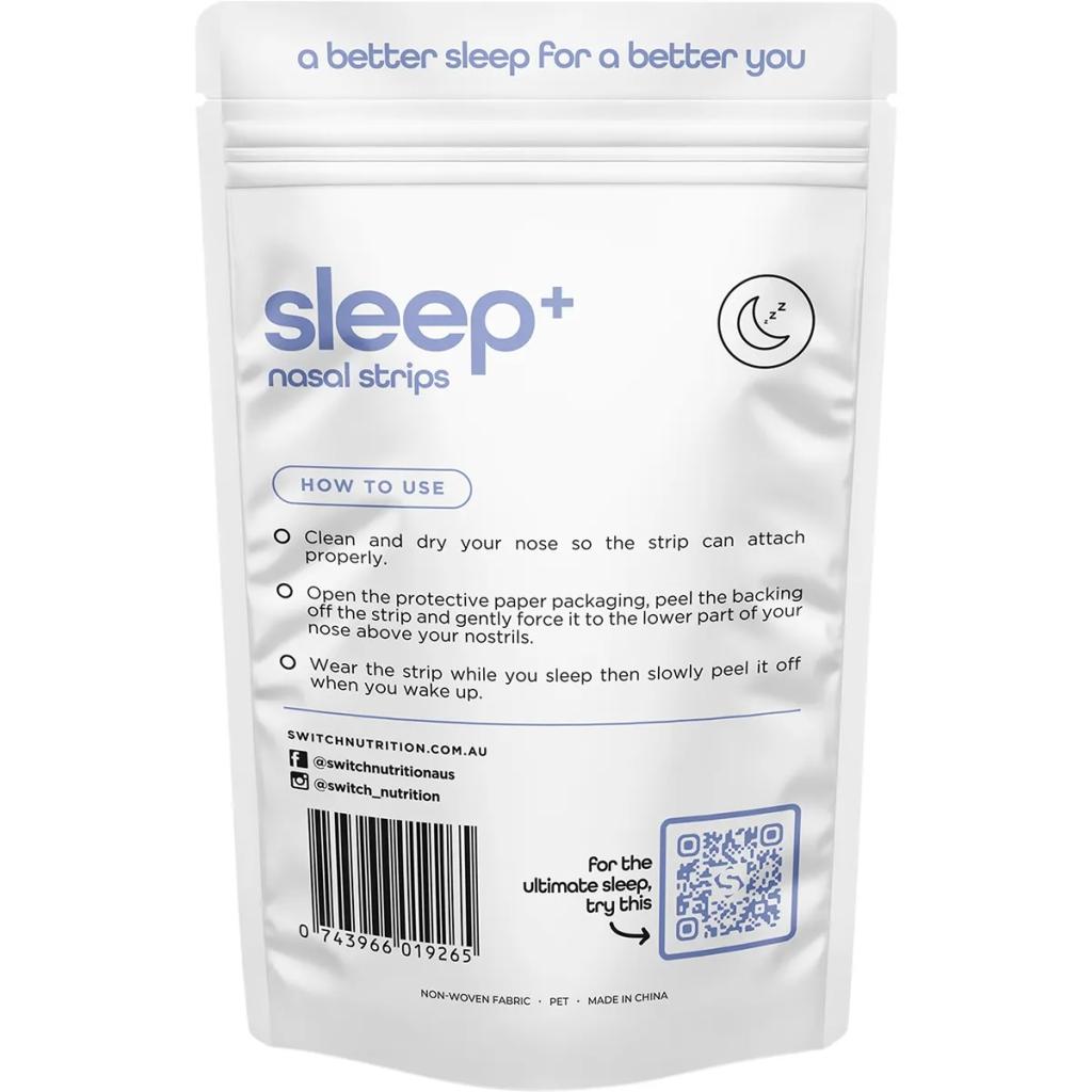 Switch Nutrition - Sleep+ Nasal Strips 30pk