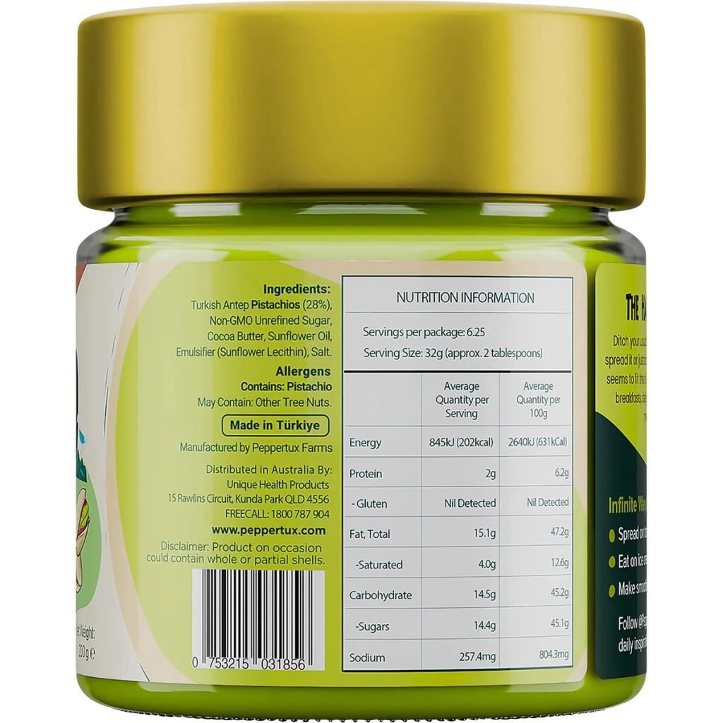 Peppertux - Turkish Pistachio Cream 200g