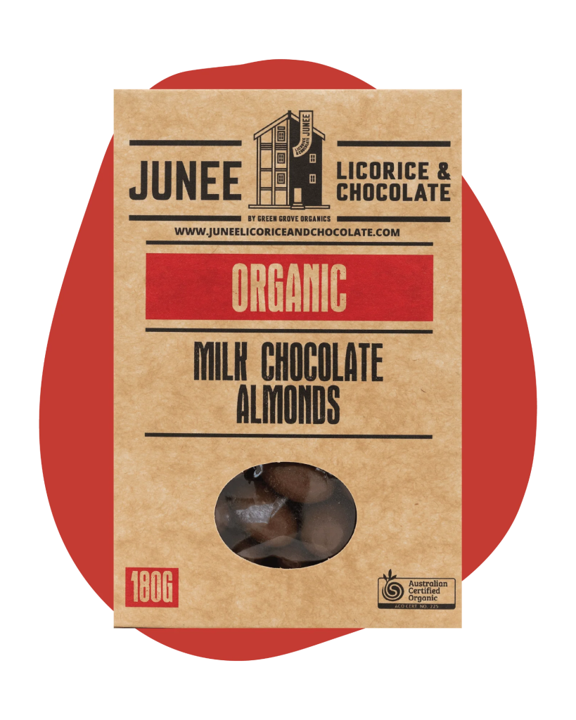 Junee - Milk Chocolate Almonds 180g