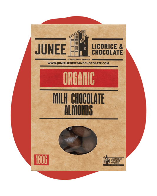 Junee - Milk Chocolate Almonds 180g
