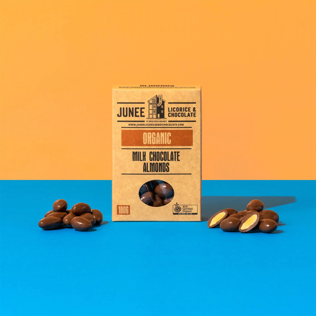 Junee - Milk Chocolate Almonds 180g