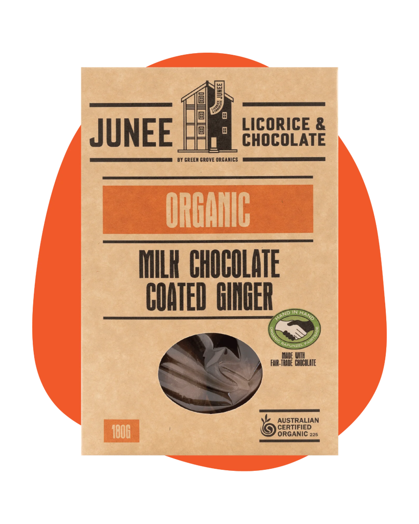 Junee - Milk Chocolate Coated Ginger 180g