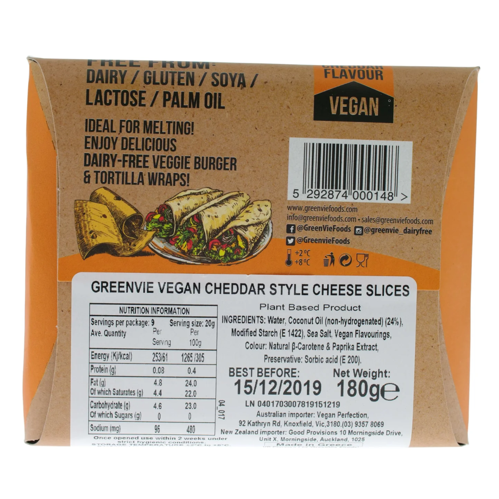 Green Vie - Cheddar Slices 180g