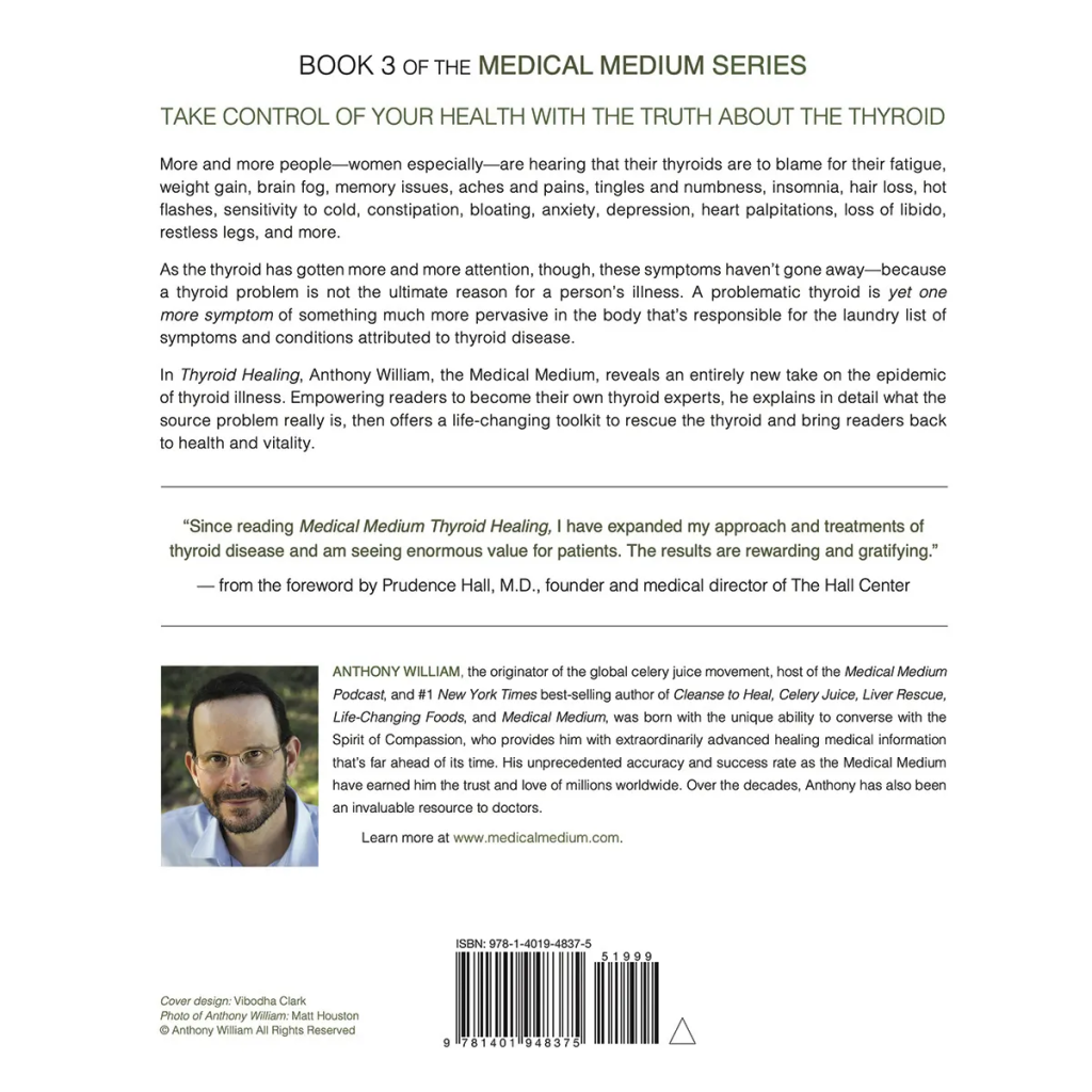 Book - Medical Medium Thyroid Healing By Anthony William