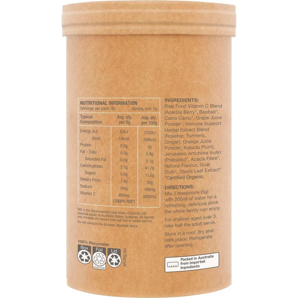 Raw Amazonia - Raw Organic Vitamin C Passionfruit 200g
