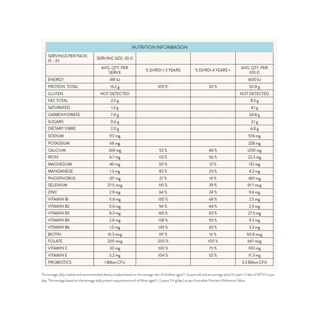 Nutra Organics - Thriving Family Protein Smooth Vanilla 450g