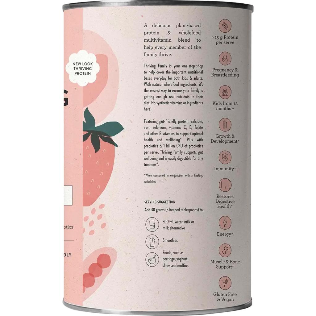 Nutra Organics - Thriving Protein Strawberries & Cream 450g