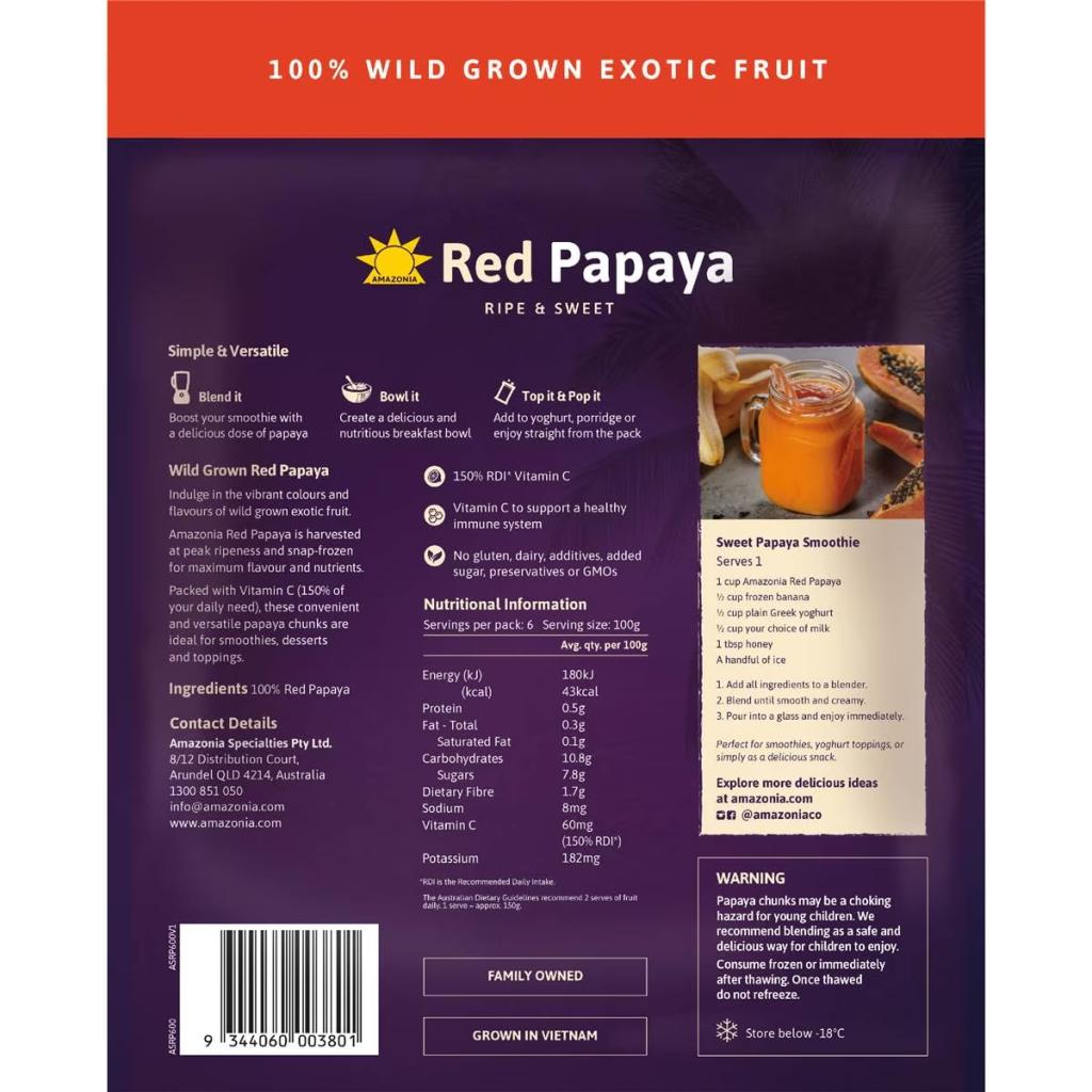 Raw Amazonia - Red Papaya 600g