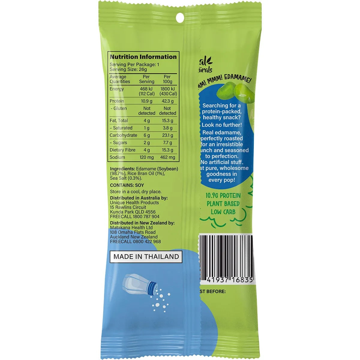 Real Naturals - Protein Edamame Pops Sea Salt 26g