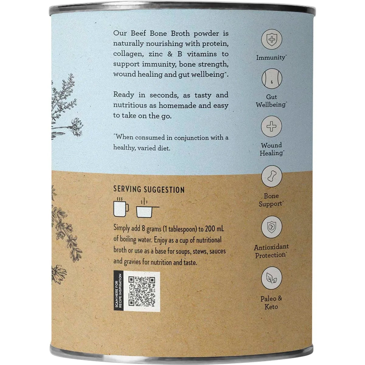Nutra Organics - Beef Bone Broth Hearty Original 125g