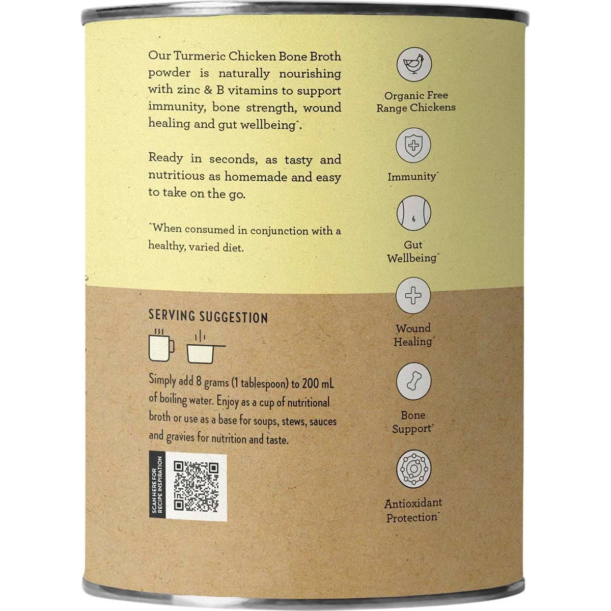 Nutra Organics - Bone Broth Chicken Turmeric 125g