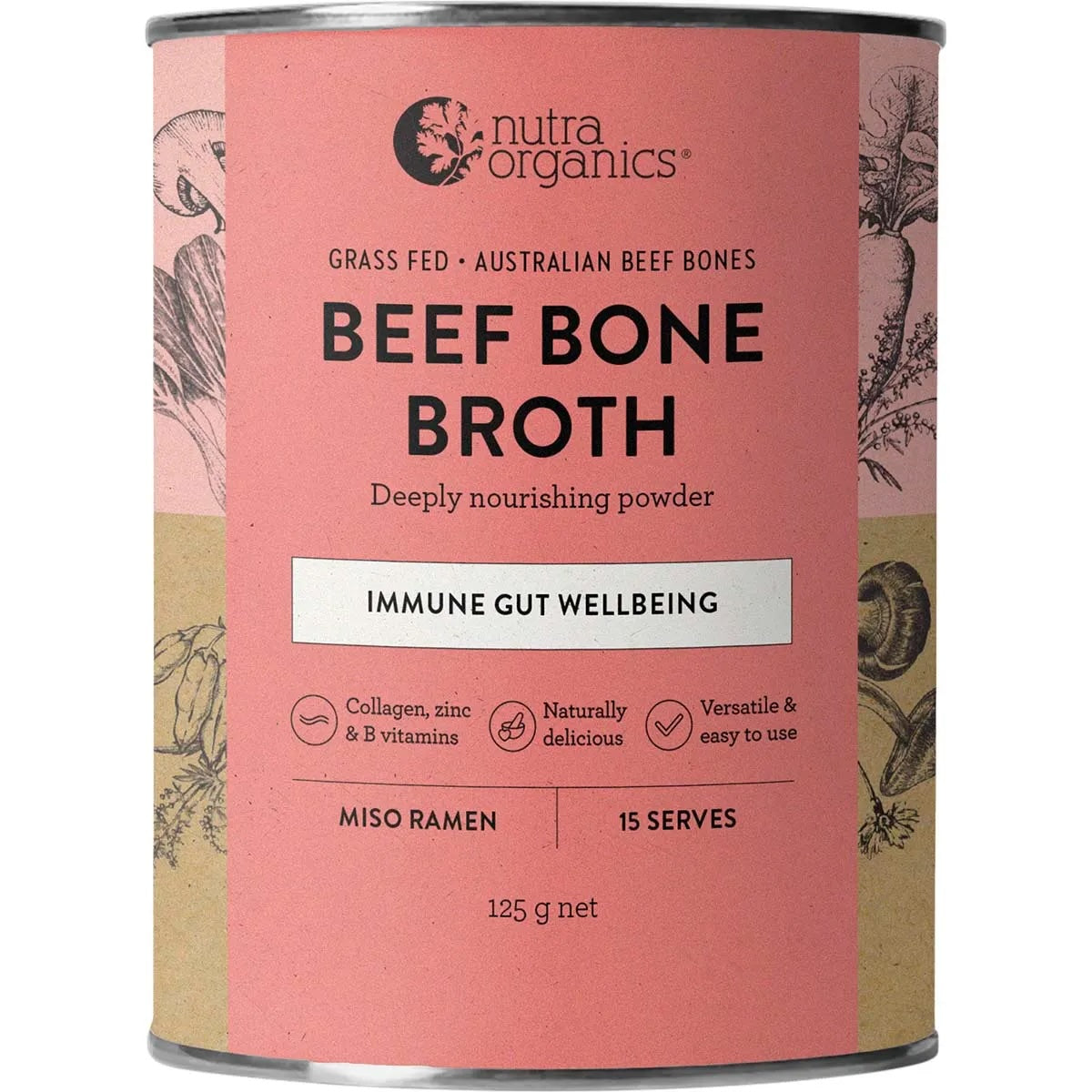 Nutra Organics - Beef Bone Broth Miso Ramen 125g