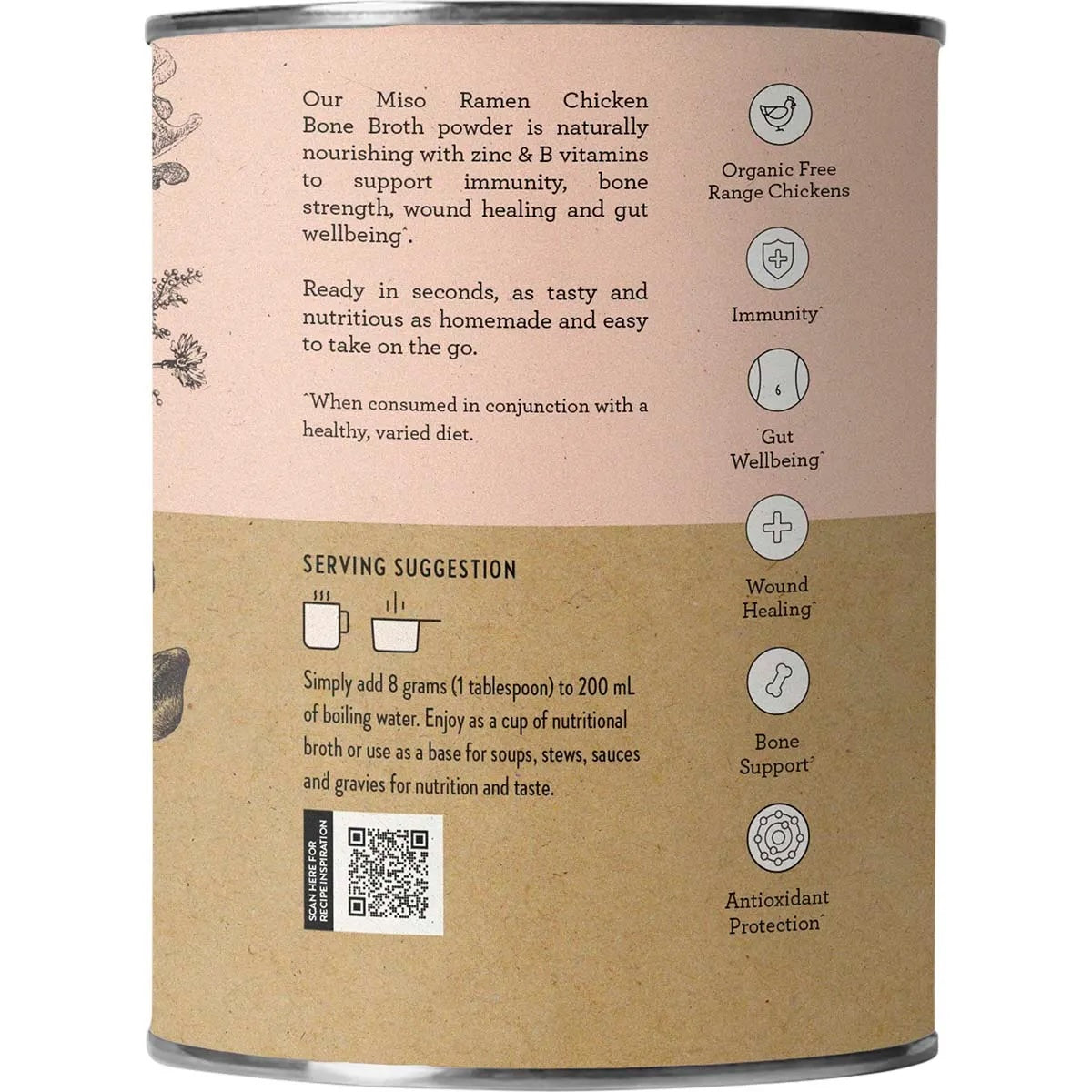 Nutra Organics - Chicken Bone Broth Miso Ramen 125g