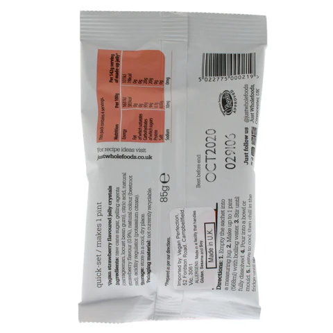 Just Whole Foods - Vegan Strawberry Jelly 85g
