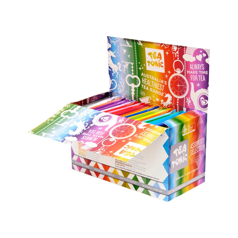 Tea Tonic - Organic Assorted Sampler Tea Bags x 33 Tea Bags 60g