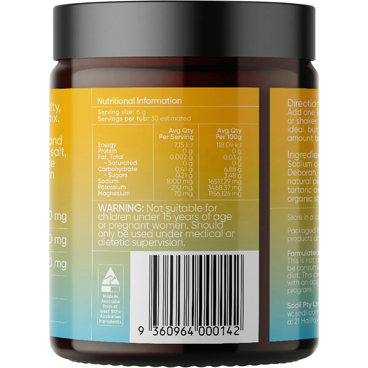 Sodii - Everyday Hydration Salts Salty Pineapple 185g
