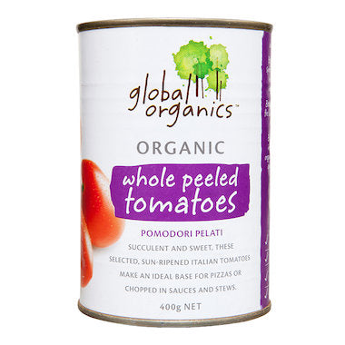 Global Organics - Tomatoes Whole Peeled Organic 400g