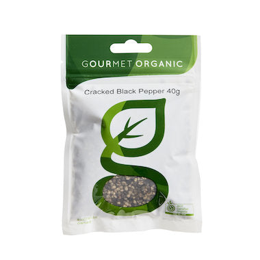 Gourmet Organic Herb - Cracked Black Pepper 40g