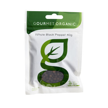 Gourmet Organic Herb - Whole Black Pepper 40g