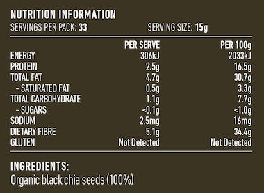 Lotus - Organic Black Chia Seed 500g
