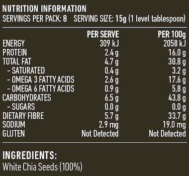 Lotus - White Chia Seeds 125g