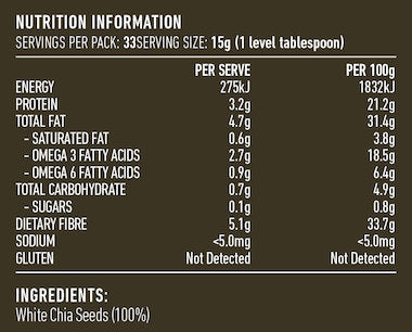 Lotus - White Chia Seeds 500g