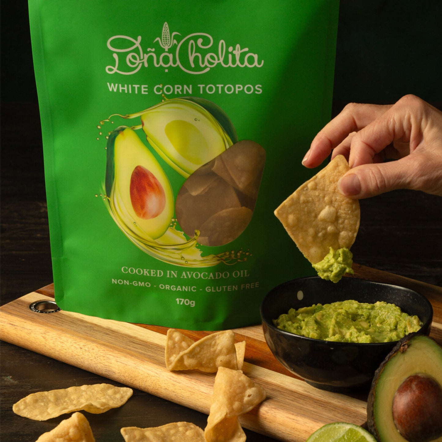 Dona Cholita - Avocado Oil, White Corn Totopos 170g