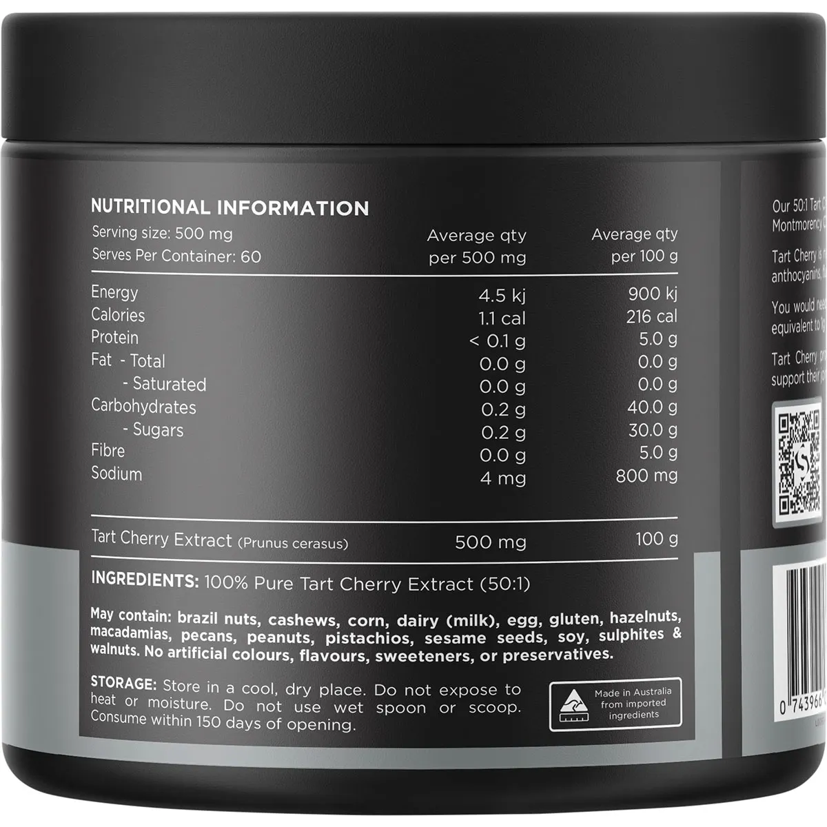 Switch Nutrition - Tart Cherry Extract (50:1) Unflavoured 30g