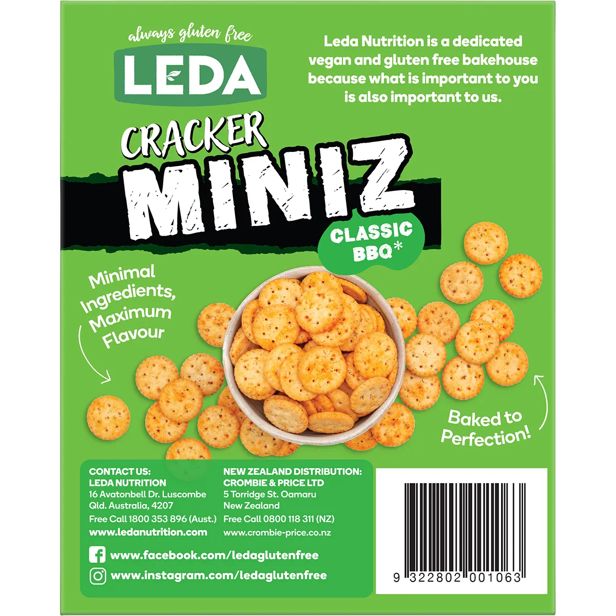 LEDA - Cracker Miniz Classic BBQ 150g