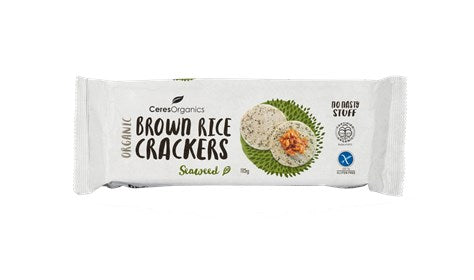 Ceres Organics - Brown Rice Crackers Seaweed 115g