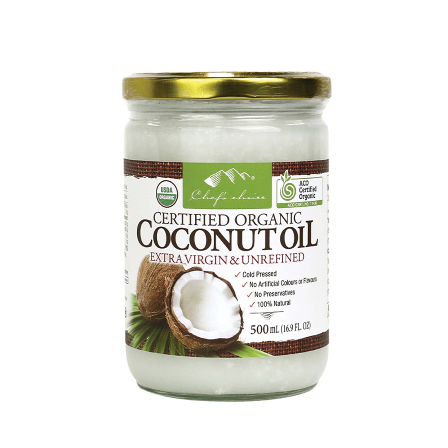 Chef's Choice - Coconut Oil Extra Virgin Unrefined 500ml