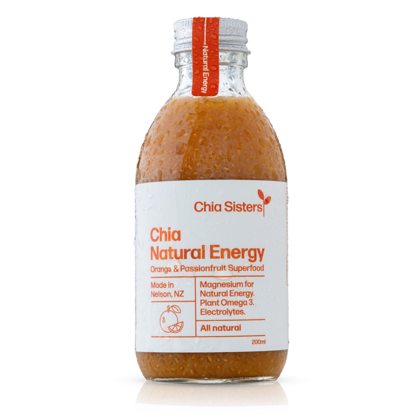 Chia Sisters - Chia Natural Energy Orange & Passionfruit Superfood 200ml