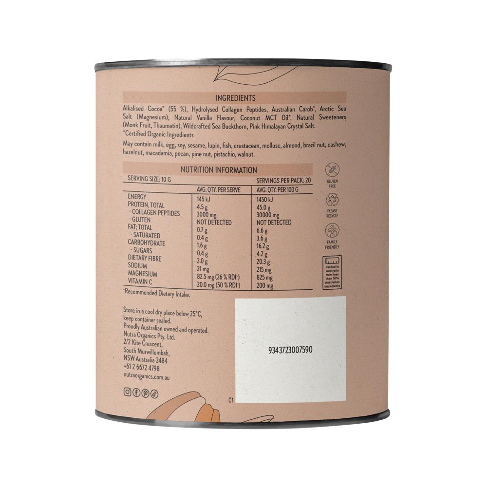 Nutra Organics - Collagen Hot Chocolate 200g