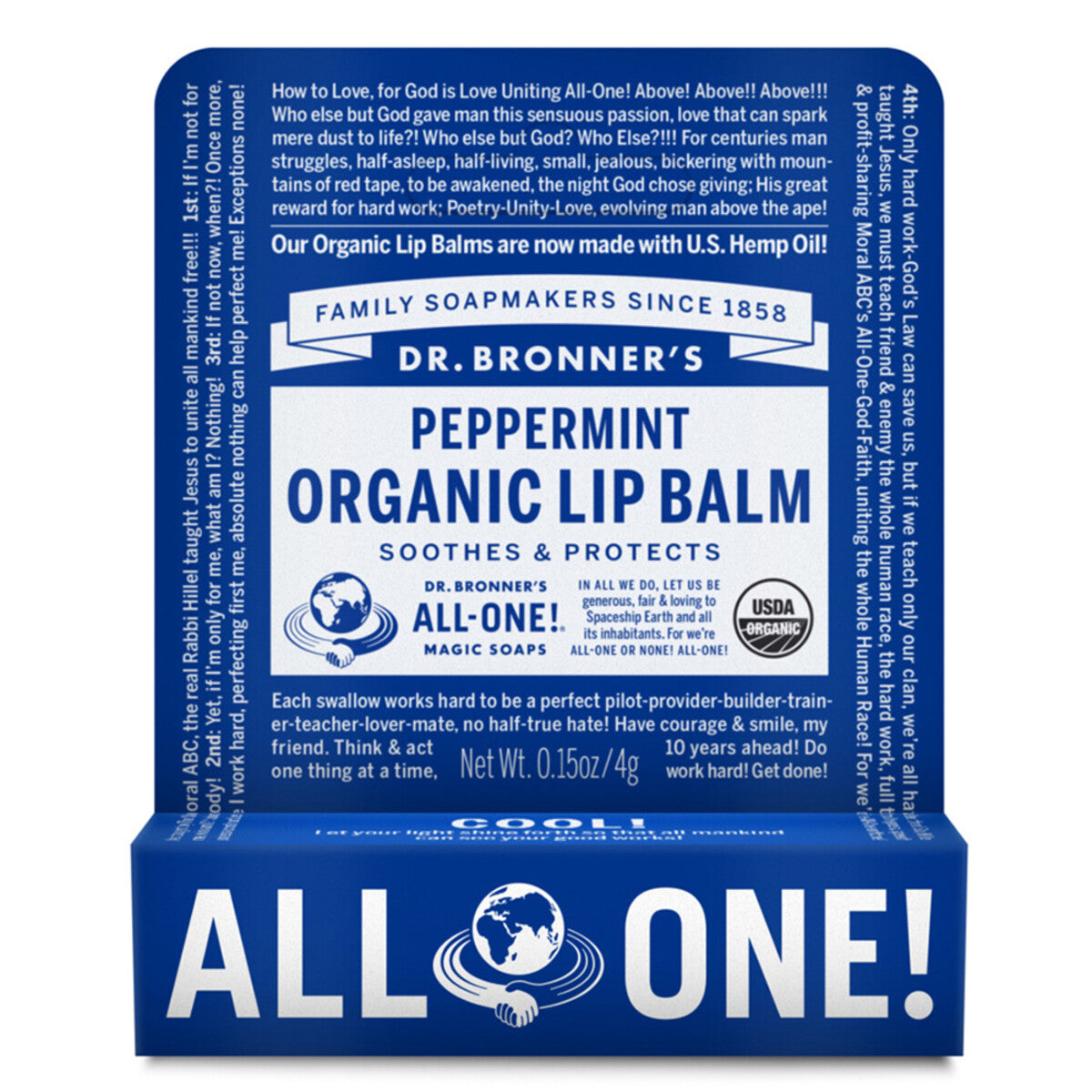 Dr Bronner's - Peppermint Lip Balm 4g