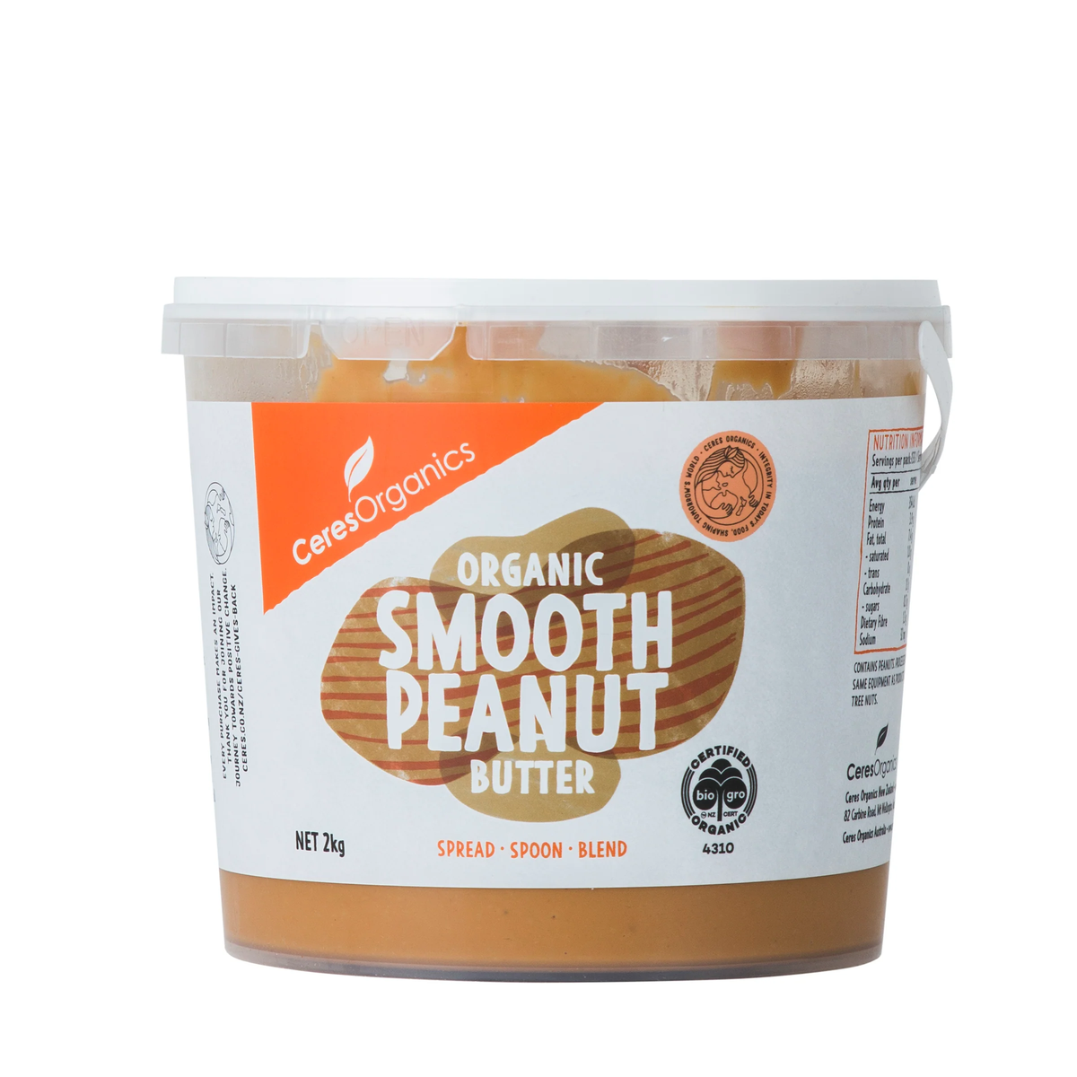 Ceres Organics - Organic Smooth Peanut Butter 2kg