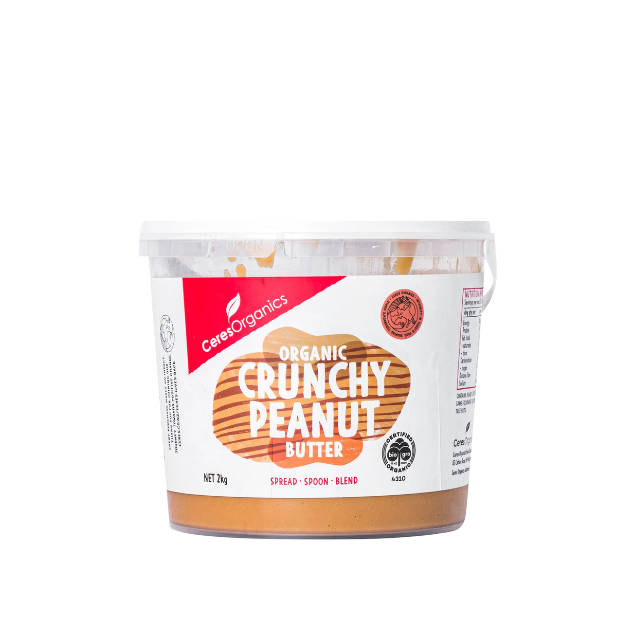 Ceres Organics - Organic Crunchy Peanut Butter 2kg