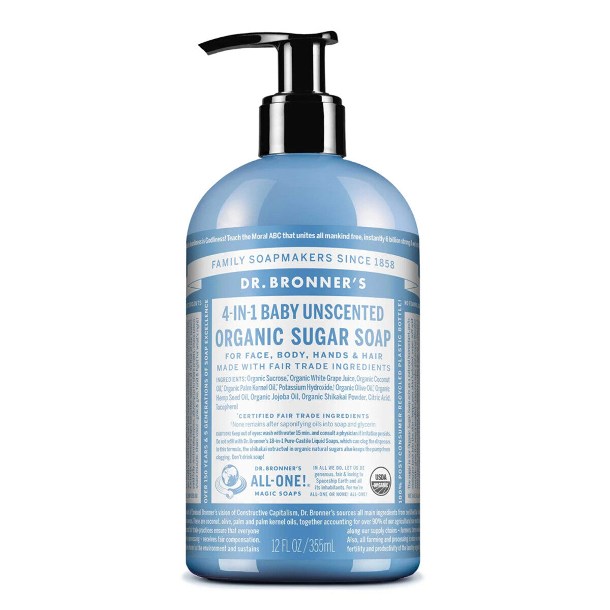 Dr Bronners - Baby Unscented Pump Soap 355ml