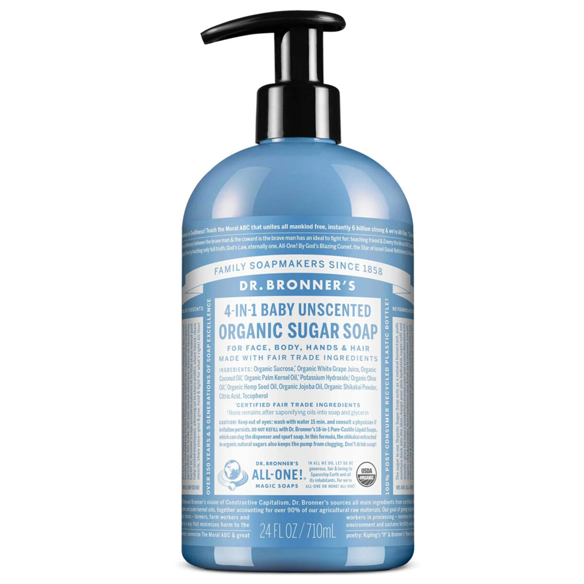 Dr Bronners - Baby Unscented Pump Soap 710ml