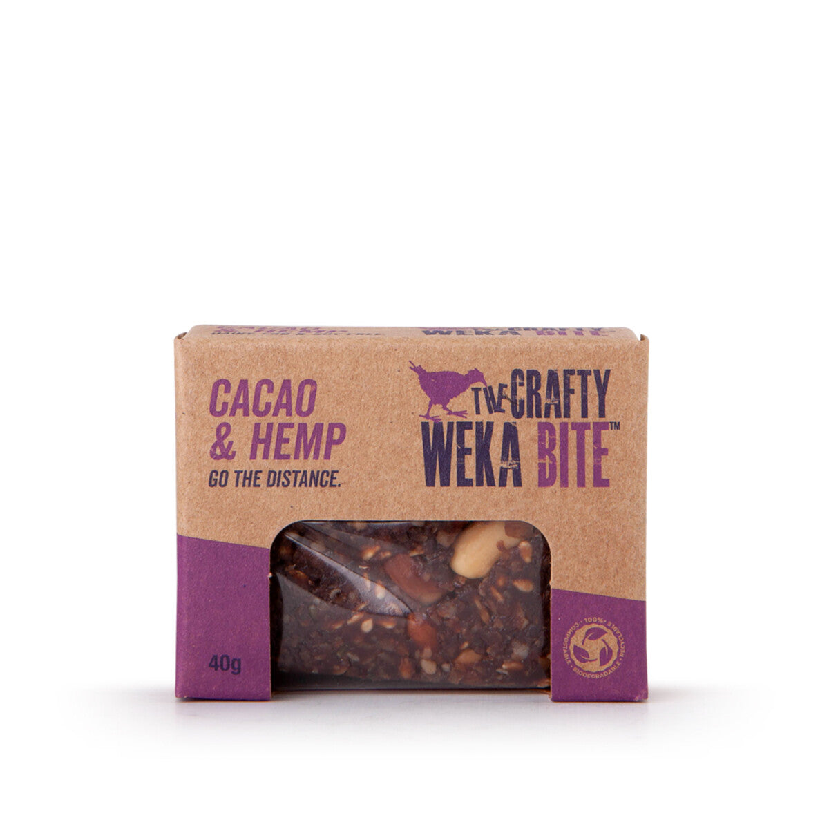The Crafty Weka - Cacao & Hemp Muesli Bar Bite 40g