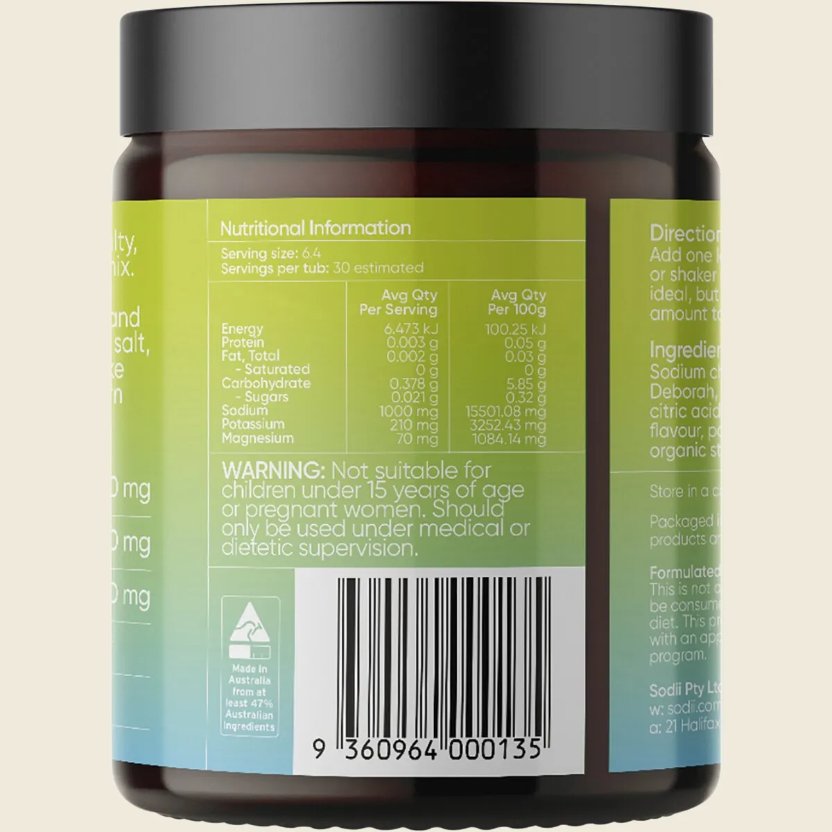 Sodii - Everyday Hydration Salts Salty Citrus 185g