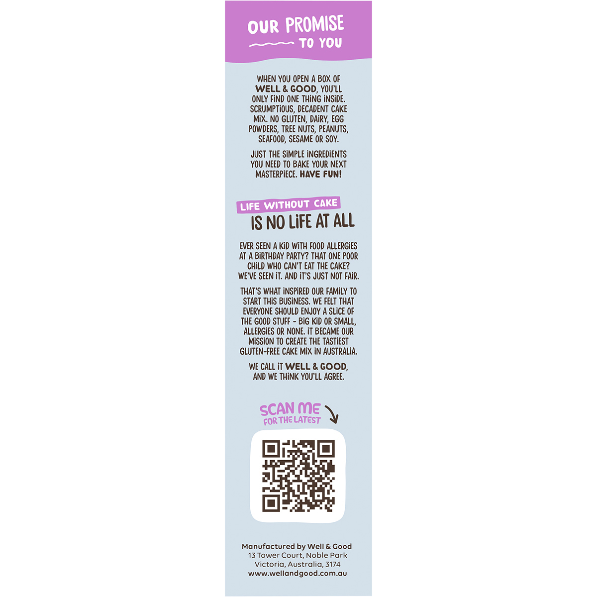 Well & Good - All Purpose Cake Mix 40% Less Sugar 400g