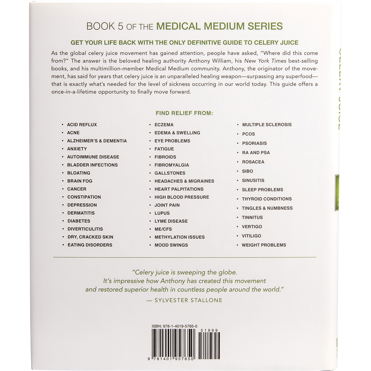 Book - Medical Medium Celery Juice By Anthony William