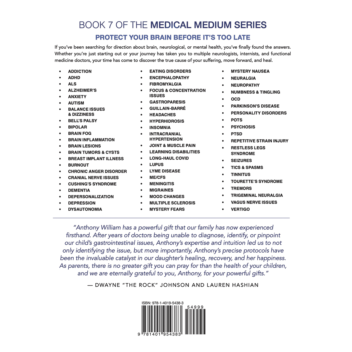 Book - Medical Medium Brain Saver by Anthony William