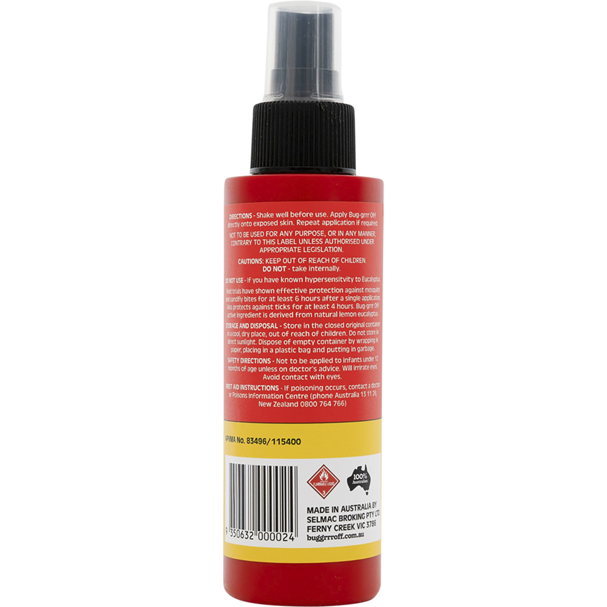 Bug-grrr Off - 100% Natural Insect Repellent Jungle Strength Spray 100ml