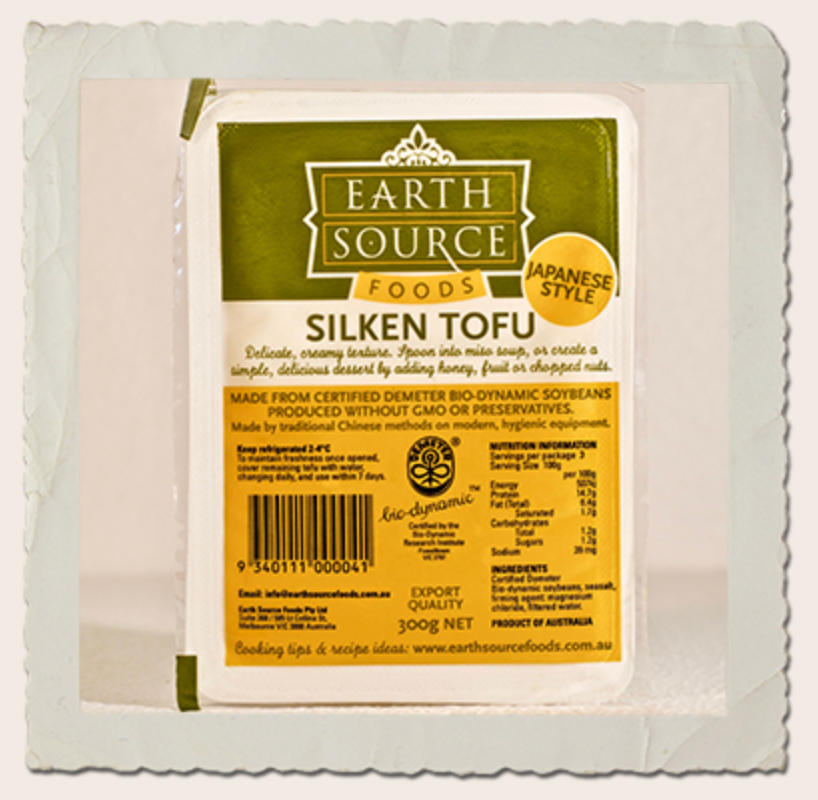 Earth Source - Silken Tofu Biodynamic 300g
