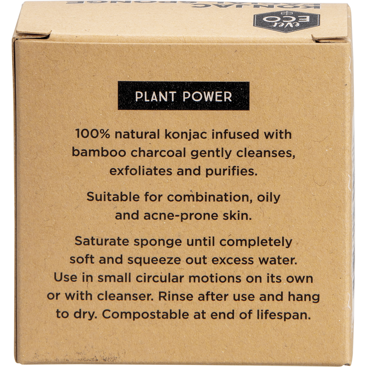 Ever Eco - Konjac Facial Sponge Charcoal
