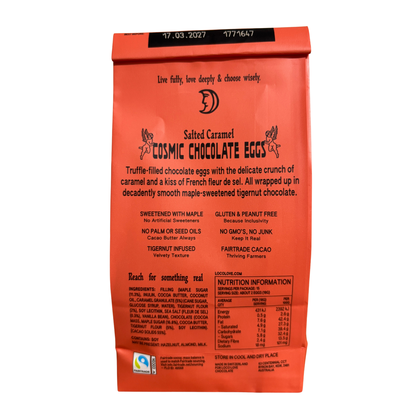 Luvio by Loco Love - Cosmic Chocolate Eggs Salted Caramel 270g